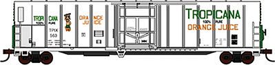 Con-Cor 19804 HO Scale 72' Smooth-Side Sleeper - Ready to Run -- Santa Fe "Scout" (Two-Tone Gray)
