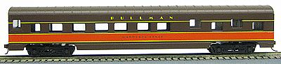 Con-Cor 19806 HO Scale 72' Smooth-Side Sleeper - Ready to Run -- Illinois Central (brown, orange)