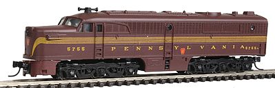 Con-Cor 202103 N Scale Diesel ALCO PA-1 A Unit Dummy w/Light -- Pennsylvania (maroon, 5-stripe)