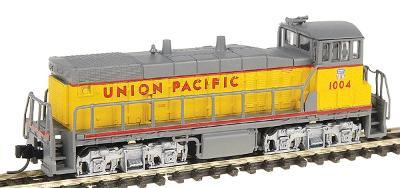 Con-Cor 2303 N Scale EMD MP15 - Standard DC -- Union Pacific #1004 (yellow, gray w/red Lettering)
