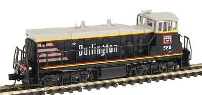 Con-Cor 2310 N Scale EMD MP15 - Standard DC -- CB&Q Burlington Route #580 (black/white)