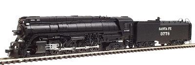 Con-Cor 3889 N Scale Steam 4-8-4 w/Coal Bunker Tender w/Center Mounted Headlight & Top Bell -- Santa Fe #3778