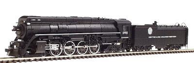 Con-Cor 3895 N Scale Steam 4-8-4 w/Coal Bunker Tender w/Center Mounted Headlight & Top Bell -- Denver & Rio Grande Western #1803