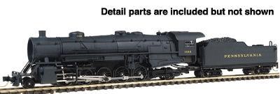 Con-Cor 3900 N Scale USRA Heavy 2-10-2 - Standard DC -- Undecorated (black, no lettering1)