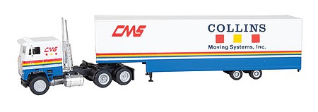 Con-Cor 4001021 HO Scale Tractor w/Trailer - Assembled -- Collins Moving