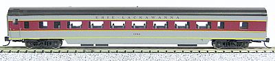 Con-Cor 40030 N Scale 85' Smooth-Side Coach - Ready to Run w/Micro-Trains(R) Couplers -- Erie Lackawanna