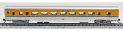 Con-Cor 40033 N Scale 85' Smooth-Side Coach - Ready to Run w/Micro-Trains(R) Couplers -- Denver & Rio Grande Western