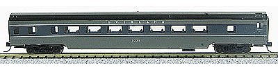 Con-Cor 40047 N Scale 85' Smooth-Side Coach - Ready to Run w/Micro-Trains(R) Couplers -- Union Pacific Overland (gray)