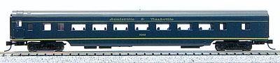 Con-Cor 40054 N Scale 85' Smooth-Side Coach - Ready to Run w/Micro-Trains(R) Couplers -- Louisville & Nashville