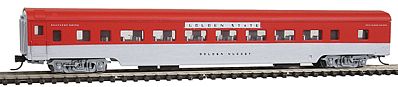 Con-Cor 40056 N Scale 85' Smooth-Side Coach - Ready to Run w/Micro-Trains(R) Couplers -- Southern Pacific Golden State (silver, red)