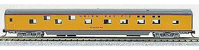 Con-Cor 40075 N Scale 85' Smooth-Side Sleeper - Ready to Run w/Micro-Train(R) Couplers -- Union Pacific (Armour Yellow, gray)