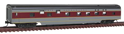 Con-Cor 40080 N Scale 85' Smooth-Side Sleeper - Ready to Run w/Micro-Train(R) Couplers -- Erie Lackawanna