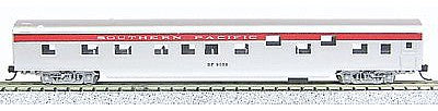 Con-Cor 40082 N Scale 85' Smooth-Side Sleeper - Ready to Run w/Micro-Train(R) Couplers -- Southern Pacific San Joaquin (silver)