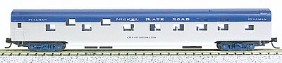 Con-Cor 40093 N Scale 85' Smooth-Side Sleeper - Ready to Run w/Micro-Train(R) Couplers -- Nickel Plate Road