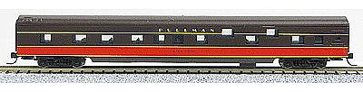 Con-Cor 40099 N Scale 85' Smooth-Side Sleeper - Ready to Run w/Micro-Train(R) Couplers -- Illinois Central (brown, orange)