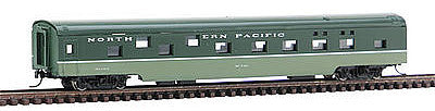 Con-Cor 40105 N Scale 85' Smooth-Side Sleeper - Ready to Run w/Micro-Train(R) Couplers -- Northern Pacific (Two-Tone Green)