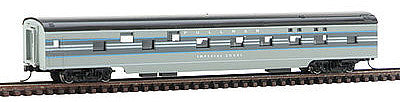 Con-Cor 40110 N Scale 85' Smooth-Side Sleeper - Ready to Run w/Micro-Train(R) Couplers -- New York Central (20th Century Limited, 2-Tone Gray w/Window Stripes)