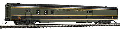 Con-Cor 40137 N Scale 85' Smooth-Side Railway Post Office - Ready to Run w/Micro-Trains(R) Couplers -- Canadian National (green, black)