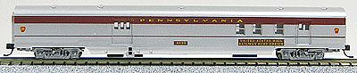 Con-Cor 40139 N Scale 85' Smooth-Side Railway Post Office - Ready to Run w/Micro-Trains(R) Couplers -- Pennsylvania Railroad (Loewy Fleet of Modernism, red, tuscan Letterboard)