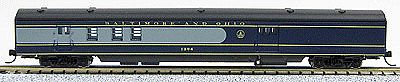 Con-Cor 40140 N Scale 85' Smooth-Side Railway Post Office - Ready to Run w/Micro-Trains(R) Couplers -- Baltimore & Ohio (blue, gray)