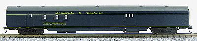 Con-Cor 40154 N Scale 85' Smooth-Side Railway Post Office - Ready to Run w/Micro-Trains(R) Couplers -- Louisville & Nashville