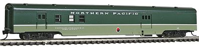 Con-Cor 40155 N Scale 85' Smooth-Side Railway Post Office - Ready to Run w/Micro-Trains(R) Couplers -- Northern Pacific (Two-Tone Green)