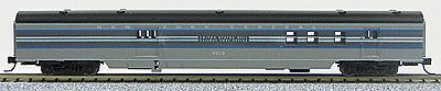 Con-Cor 40160 N Scale 85' Smooth-Side Railway Post Office - Ready to Run w/Micro-Trains(R) Couplers -- New York Central (20th Century Limited, 2-Tone Gray w/Window Stripes)