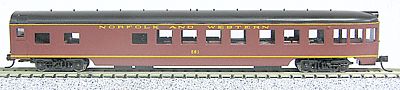 Con-Cor 40172 N Scale 85' Smooth-Side Observation - Ready to Run w/Micro-Trains(R) Couplers -- Norfolk & Western