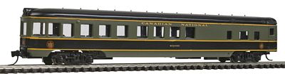 Con-Cor 40187 N Scale 85' Smooth-Side Observation - Ready to Run w/Micro-Trains(R) Couplers -- Canadian National (green, black)