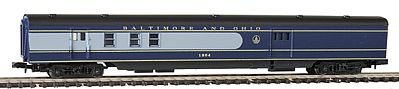 Con-Cor 402123 N Scale 85' Smooth Side Passenger RPO -- Baltimore & Ohio
