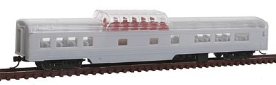 Con-Cor 40220 N Scale 85' Smooth-Side Mid-Train Dome - Ready to Run w/Micro-Trains(R) Couplers -- Undecorated
