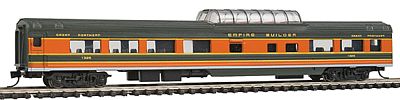 Con-Cor 40224 N Scale 85' Smooth-Side Mid-Train Dome - Ready to Run w/Micro-Trains(R) Couplers -- Great Northern "Empire Builder"