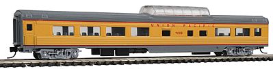 Con-Cor 40225 N Scale 85' Smooth-Side Mid-Train Dome - Ready to Run w/Micro-Trains(R) Couplers -- Union Pacific (Armour Yellow)
