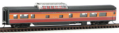 Con-Cor 40226 N Scale 85' Smooth-Side Mid-Train Dome - Ready to Run w/Micro-Trains(R) Couplers -- Southern Pacific "Daylight"