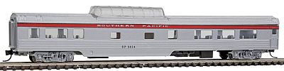 Con-Cor 40232 N Scale 85' Smooth-Side Mid-Train Dome - Ready to Run w/Micro-Trains(R) Couplers -- Southern Pacific San Joaquin (silver)