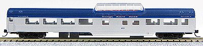 Con-Cor 40243 N Scale 85' Smooth-Side Mid-Train Dome - Ready to Run w/Micro-Trains(R) Couplers -- Nickel Plate Road
