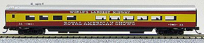 Con-Cor 40273 N Scale 85' Smooth-Side Diner - Ready to Run w/Micro-Trains(R) Couplers -- Royal American Shows