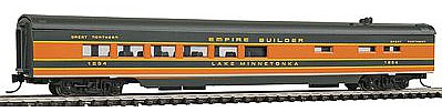 Con-Cor 40274 N Scale 85' Smooth-Side Diner - Ready to Run w/Micro-Trains(R) Couplers -- Great Northern "Empire Builder" (Car Names Vary)