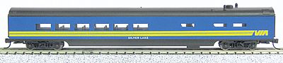 Con-Cor 40295 N Scale 85' Smooth-Side Diner - Ready to Run w/Micro-Trains(R) Couplers -- VIA Rail