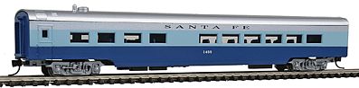 Con-Cor 40302 N Scale 85' Smooth-Side Diner - Ready to Run w/Micro-Trains(R) Couplers -- Santa Fe (Blue Goose, 2-Tone Blue, silver)