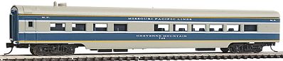 Con-Cor 40303 N Scale 85' Smooth-Side Diner - Ready to Run w/Micro-Trains(R) Couplers -- Missouri Pacific Eagle (blue/gray)