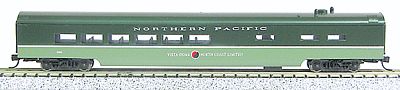 Con-Cor 40305 N Scale 85' Smooth-Side Diner - Ready to Run w/Micro-Trains(R) Couplers -- Northern Pacific (Two-Tone Green)