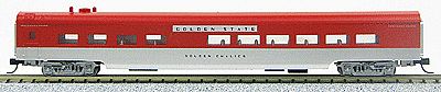 Con-Cor 40306 N Scale 85' Smooth-Side Diner - Ready to Run w/Micro-Trains(R) Couplers -- Southern Pacific "Golden State" (silver, red)