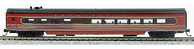Con-Cor 40308 N Scale 85' Smooth-Side Diner - Ready to Run w/Micro-Trains(R) Couplers -- Pennsylvania Railroad (Loewy Fleet of Modernism, red, tuscan)