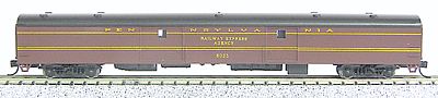 Con-Cor 40321 N Scale 85' Smooth-Side Full Baggage - Ready to Run w/Micro-Trains(R) Couplers -- Pennsylvania Railroad (tuscan)