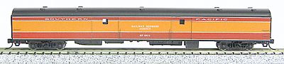 Con-Cor 40326 N Scale 85' Smooth-Side Full Baggage - Ready to Run w/Micro-Trains(R) Couplers -- Southern Pacific "Daylight"