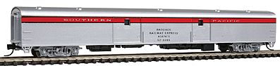 Con-Cor 40332 N Scale 85' Smooth-Side Full Baggage - Ready to Run w/Micro-Trains(R) Couplers -- Southern Pacific San Joaquin (silver)