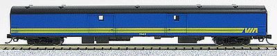 Con-Cor 40345 N Scale 85' Smooth-Side Full Baggage - Ready to Run w/Micro-Trains(R) Couplers -- VIA Rail