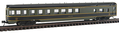 Con-Cor 40387 N Scale 85' Smooth-Side 5-Car Set - Ready to Run w/Micro-Trains(R) Couplers -- Canadian National (green, black)