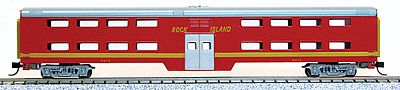 Con-Cor 40524 N Scale Pullman-Standard Smooth Side Bi-Level Commuter Coach -- Rock Island